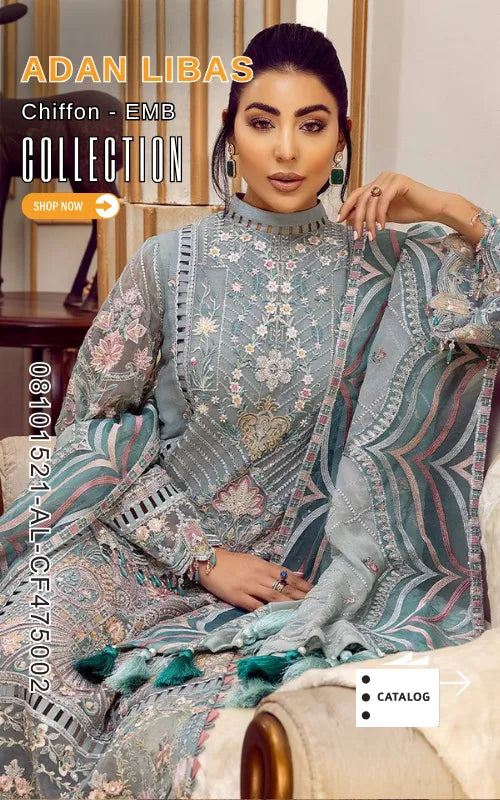 ADAN LIBAS ⏐ 08101521-AL-CF475002 ⏐ CHIFFON ⏐ EMBROIDERED