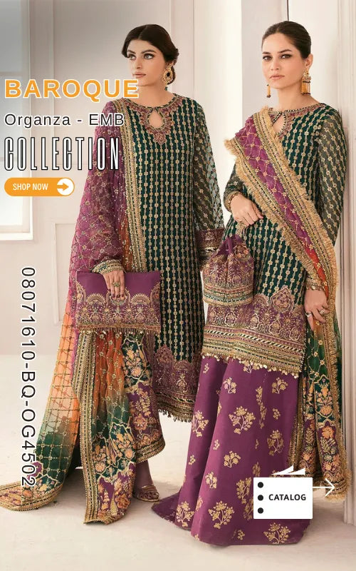 BAROQUE ⏐ 08071610-BQ-OG4502 ⏐ ORGANZA ⏐ ADDA WORK