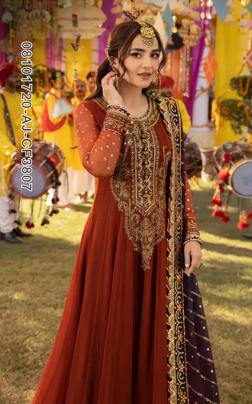ASIM JOFA ⏐ 08101720-AJ-CF3807 ⏐ CHIFFON ⏐ EMBROIDERED