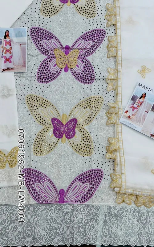 MARIA B ⏐ 07061952-MB-LW4001 ⏐ LAWN FABRIC ⏐ EMBROIDERED