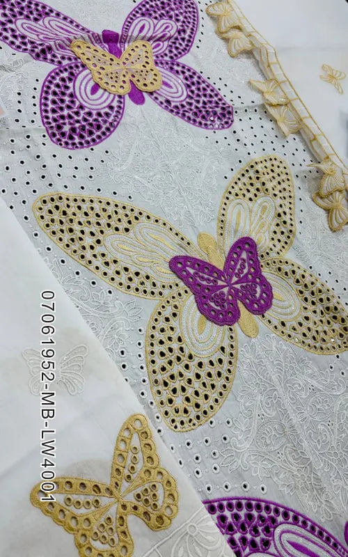 MARIA B ⏐ 07061952-MB-LW4001 ⏐ LAWN FABRIC ⏐ EMBROIDERED