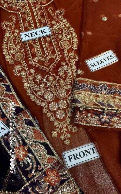 ASIM JOFA ⏐ 08101720-AJ-CF3807 ⏐ CHIFFON ⏐ EMBROIDERED