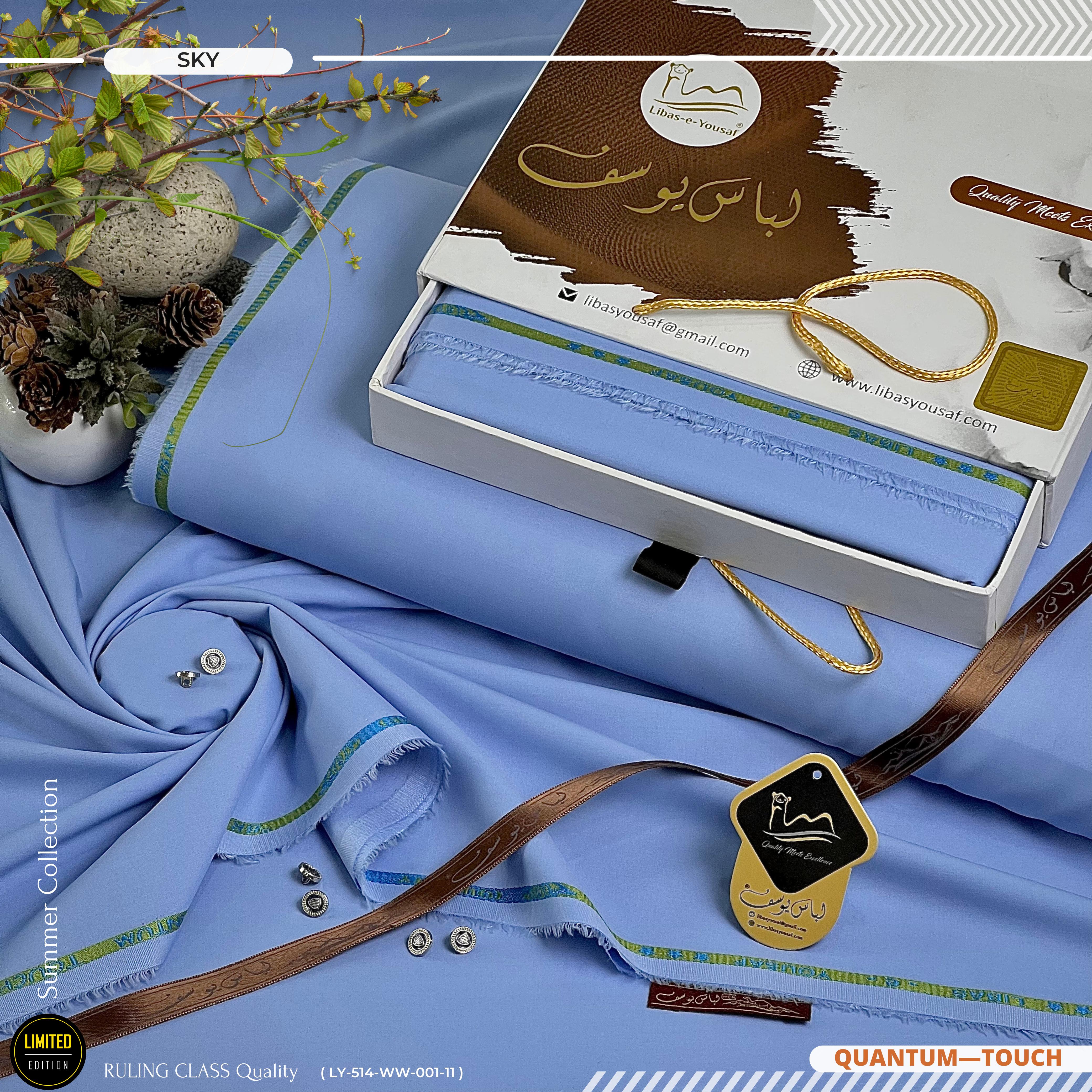 Quantum Touch Wash & Wear ( Unstitched ) ( SKY )