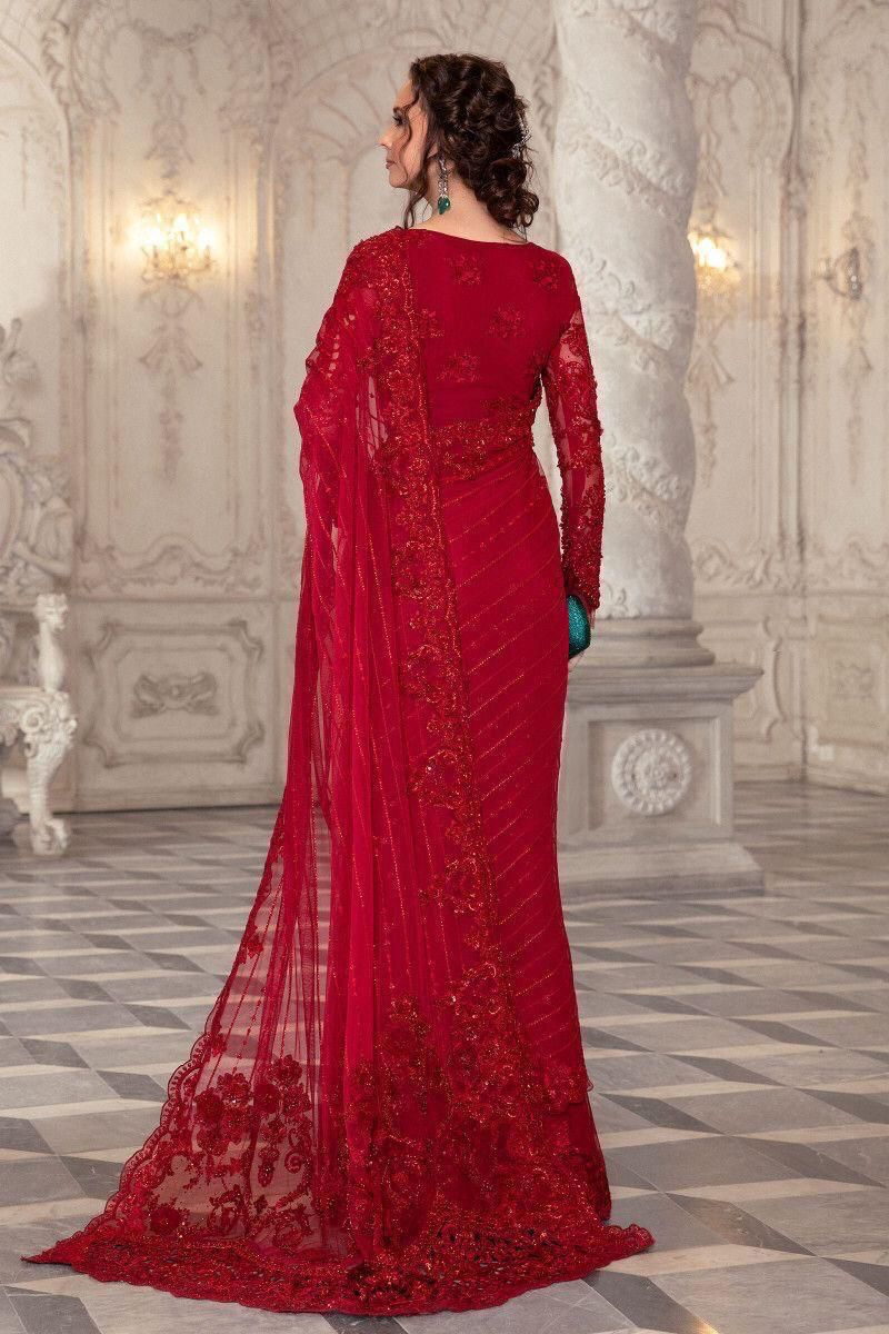 MARIA B ⏐ HEAVY EMBROIDERED ADDA WORK ⏐ SAREE COLLECTION