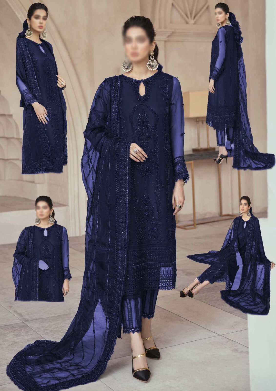 MUSHQ ⏐ Embroidered and Sequence Work ⏐ Wedding Edition ⏐ Blue