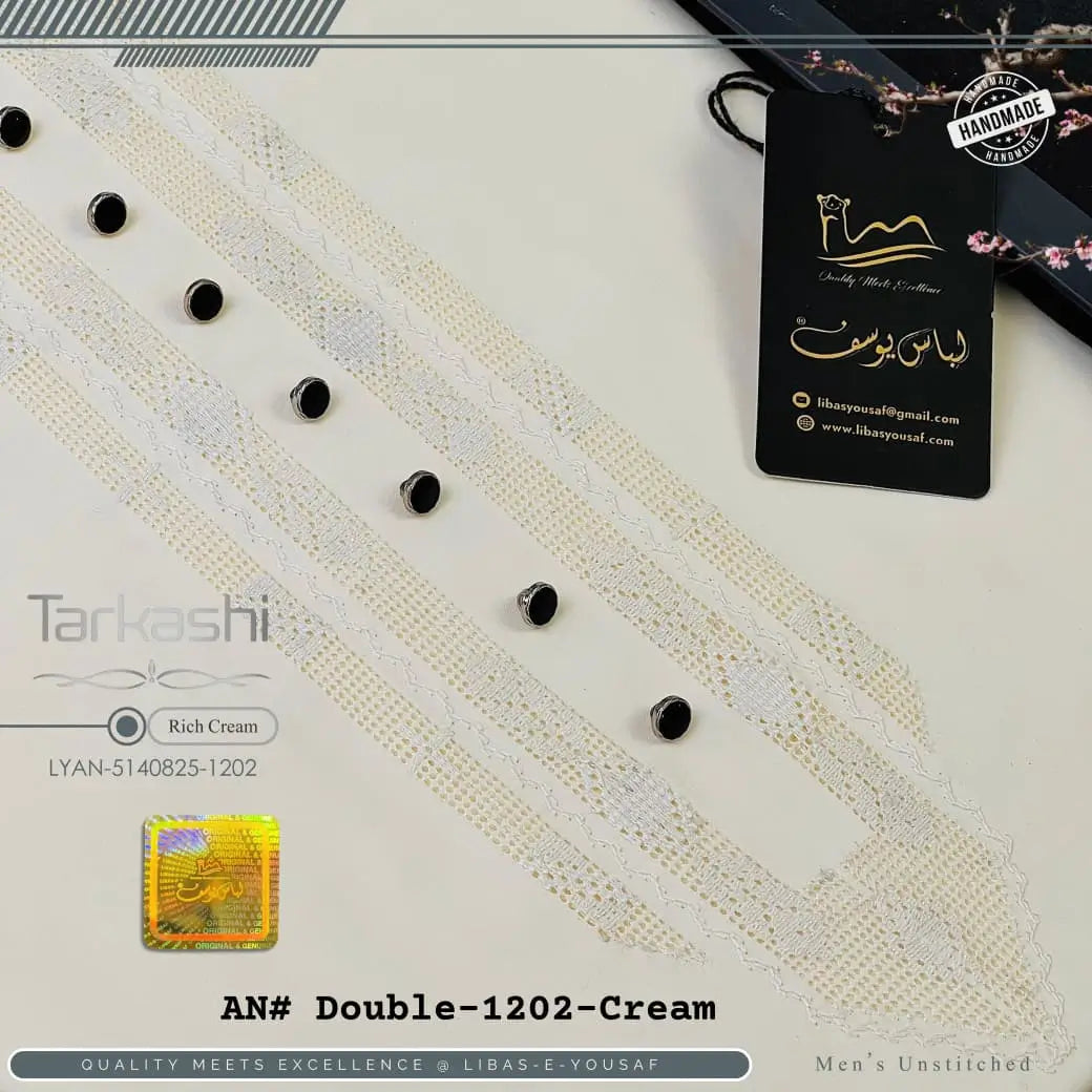 Butter Blend TarKashi | Crafted by Libas e Yousaf | Shade 1202 – Rich Cream