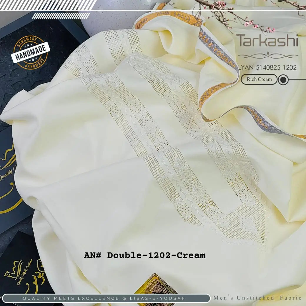 Butter Blend TarKashi | Crafted by Libas e Yousaf | Shade 1202 – Rich Cream