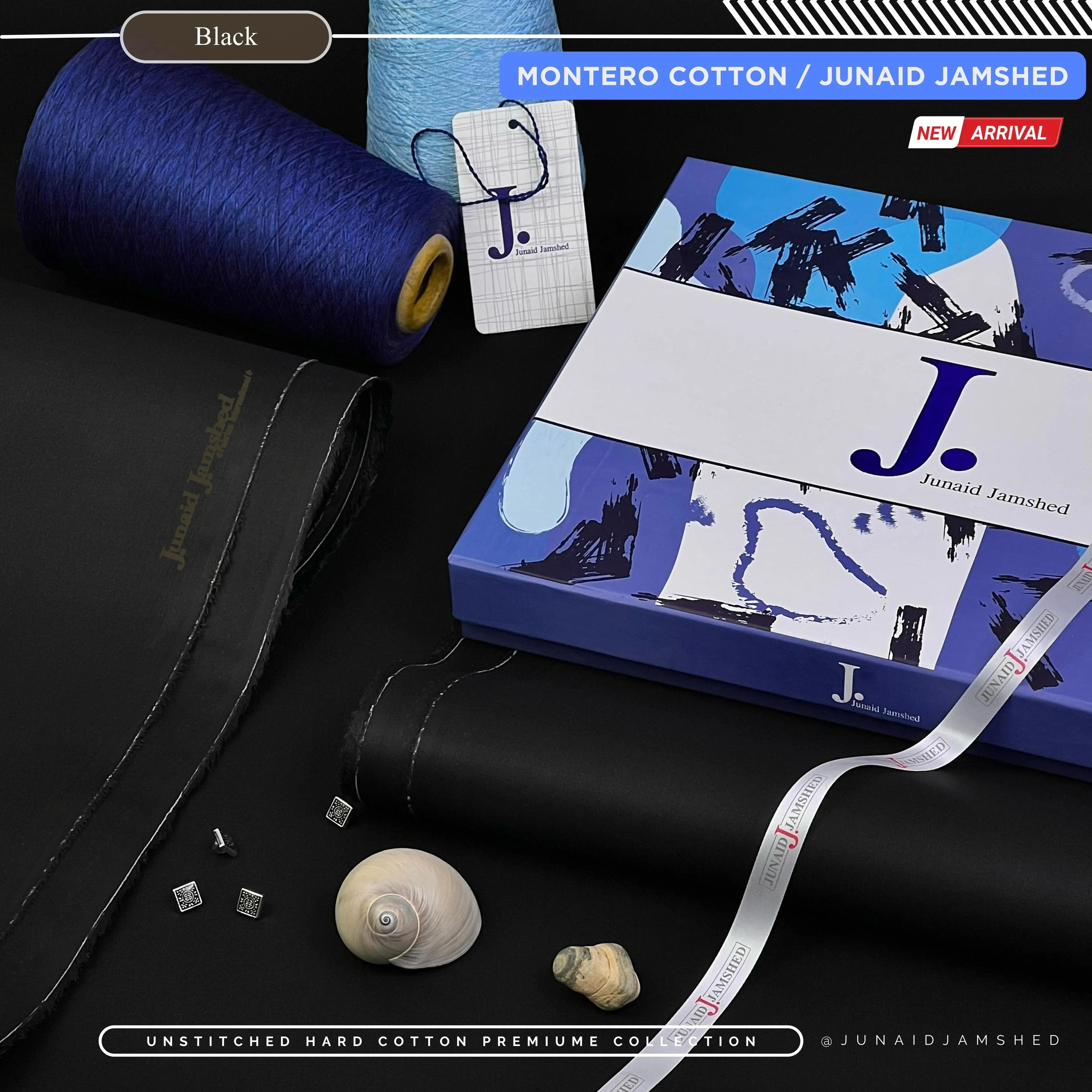 MONTERO PAPER COTTON | BY JUNAID JAMSHED | Black