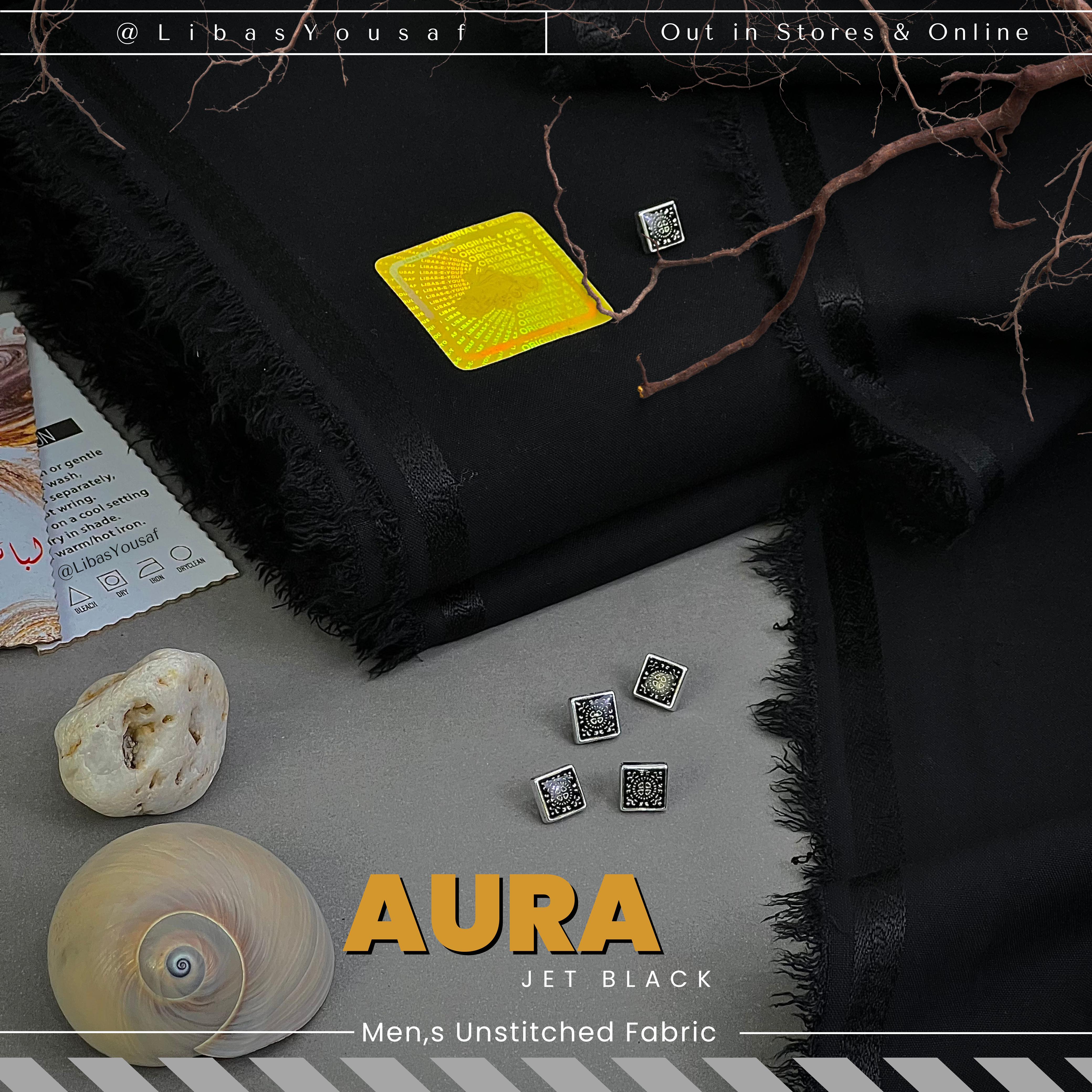 Aura - Timeless Shalwar Kameez - Unstitched - Premium Wash & Wear