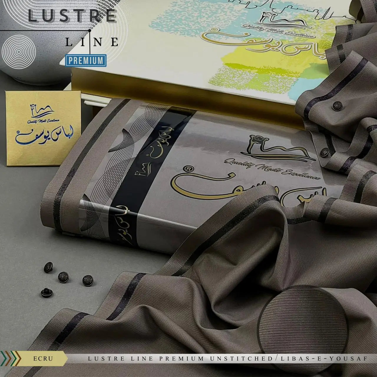 LUSTER LINE | Crafted by Libas e Yousaf | Wash & Wear | Four Season | Ecru