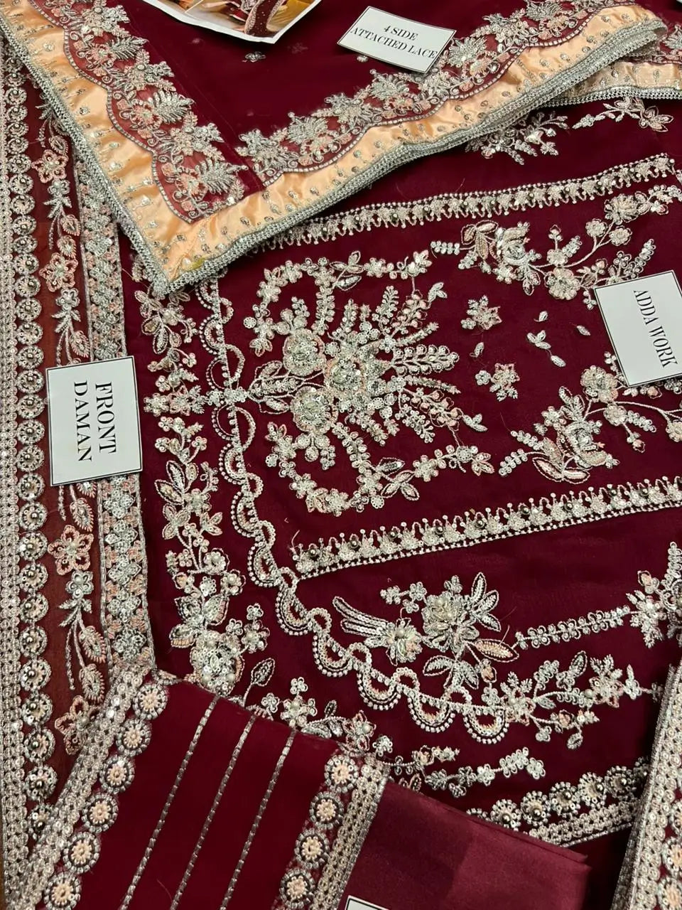 Aneela’s Luxury Embroidered Chiffon Wedding Suit