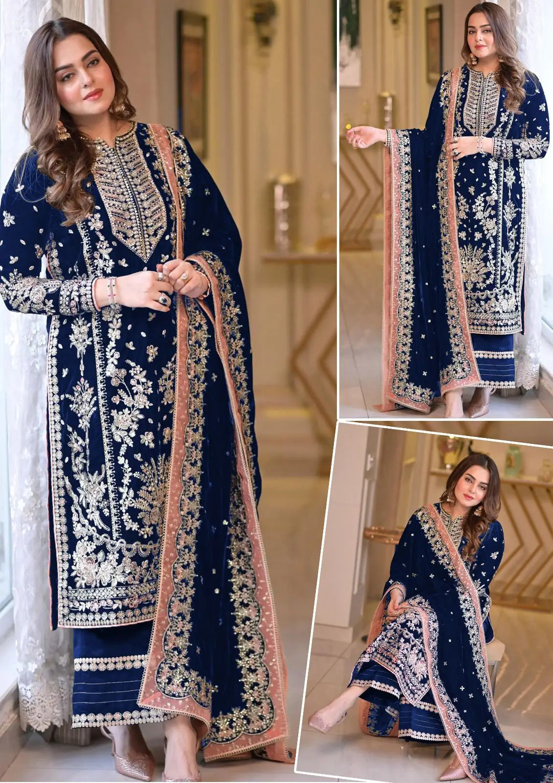 Aneela’s Luxury Embroidered Chiffon Wedding Suit