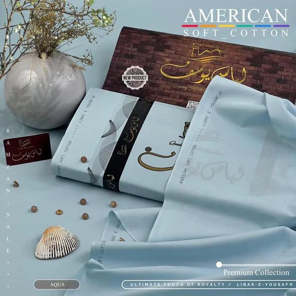 AMERICAN SOFT COTTON | UNSTITCHED | AQUA