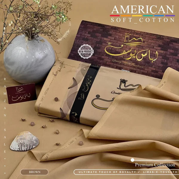 AMERICAN SOFT COTTON | UNSTITCHED | BROWN