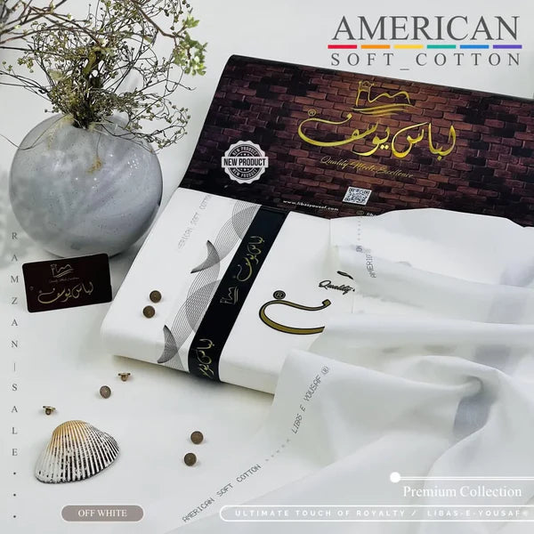 AMERICAN SOFT COTTON | UNSTITCHED | OFF WHITE