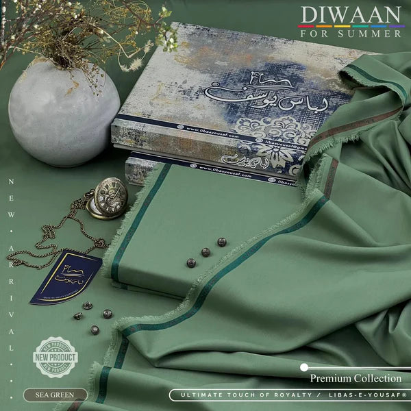DIWAAN | Crafted by Libas e Yousaf | Wash & Wear | Summer | Sea Green