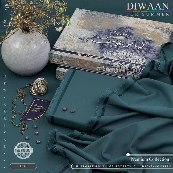 DIWAAN | Crafted by Libas e Yousaf | Wash & Wear | Summer | Teal
