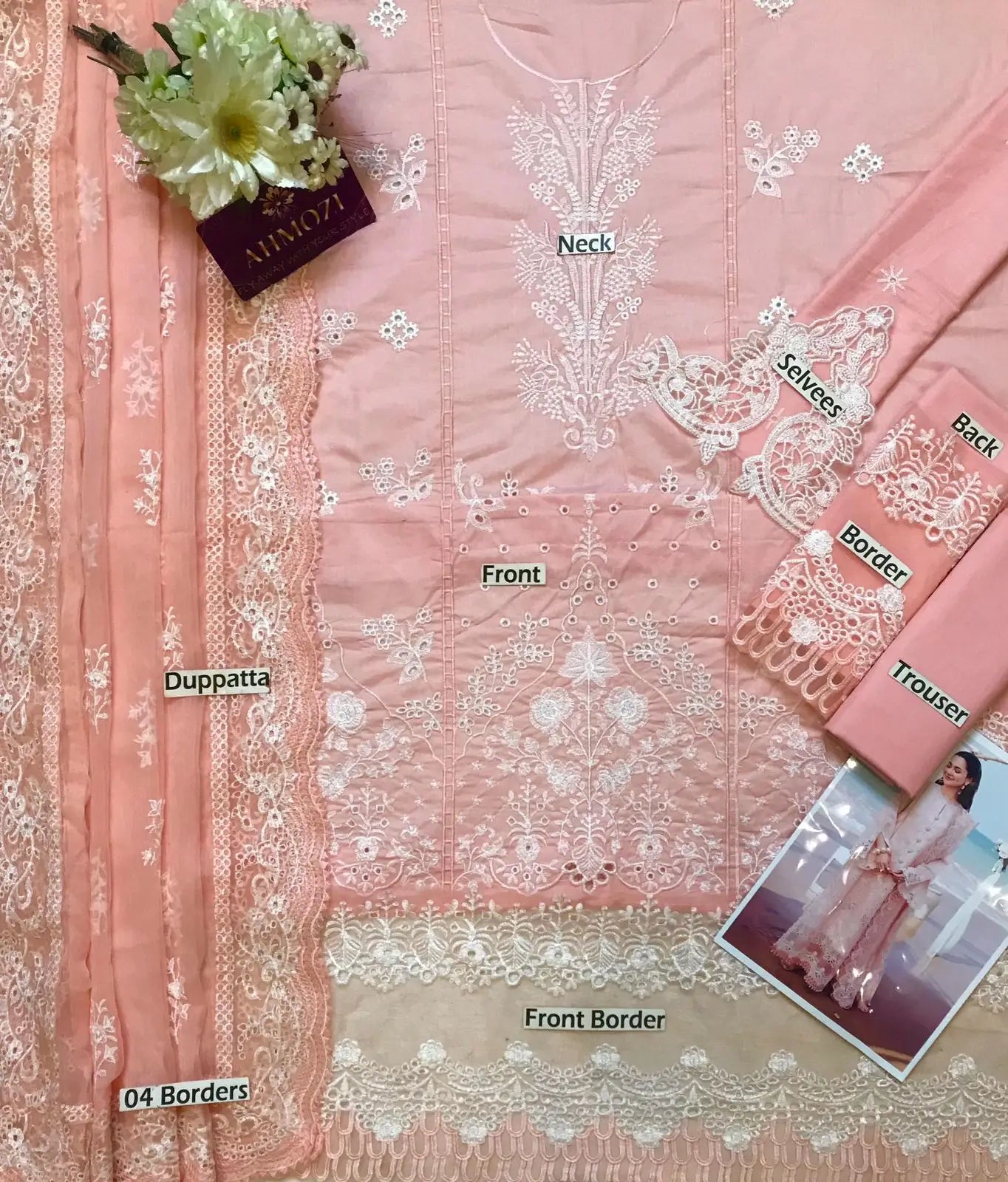 SERENE PREMIUM ⏐ EMBROIDERED WORK ⏐ CHIFFON DUPATTA ⏐ PURE LAWN