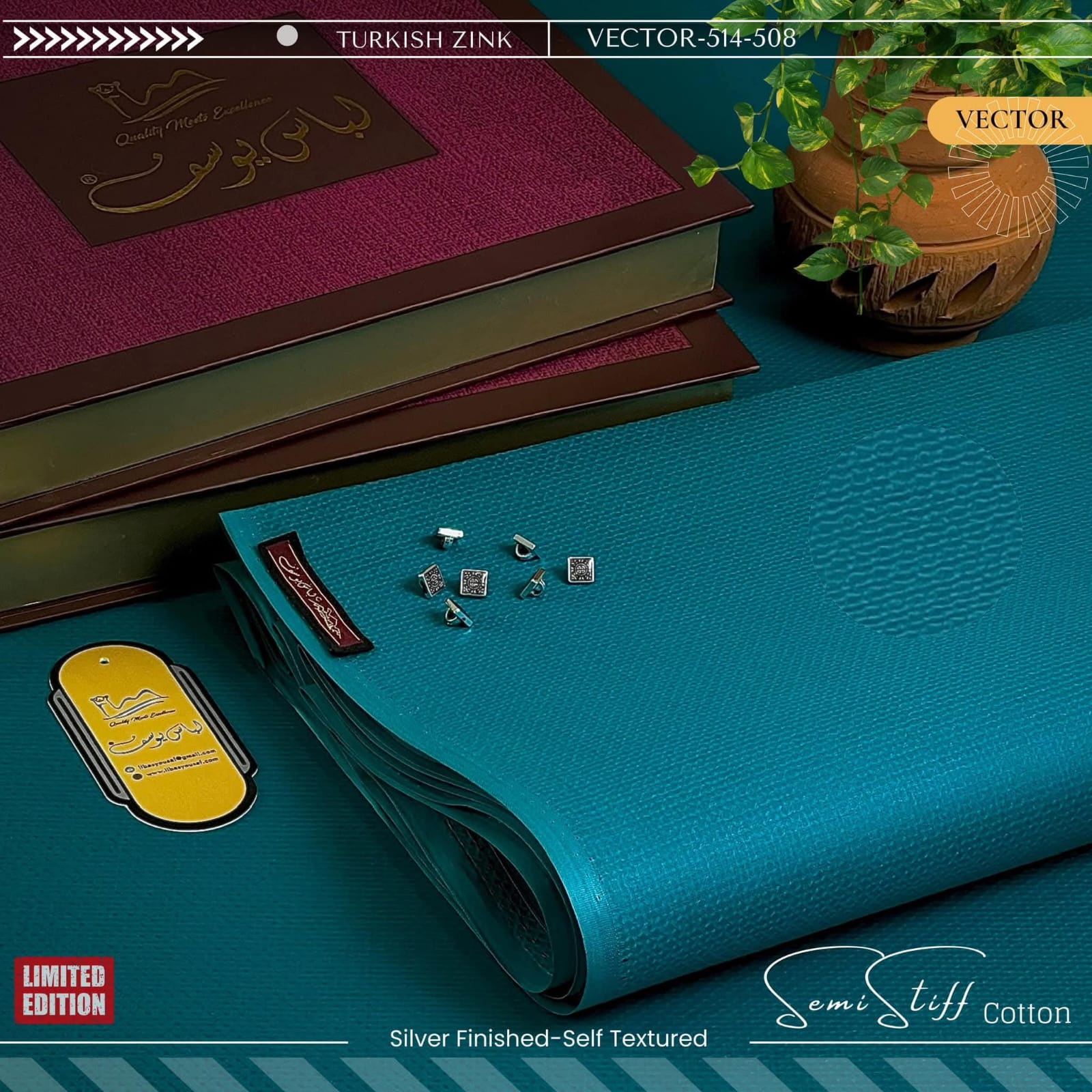 VECTOR COTTON Semi-Stiff | UNSTITCHED | TURKISH ZINK