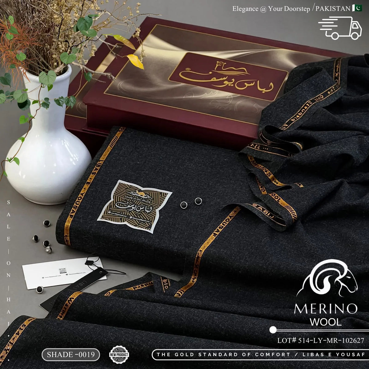 Marino Wool | Crafted by Libas e Yousaf | Shade - 0019