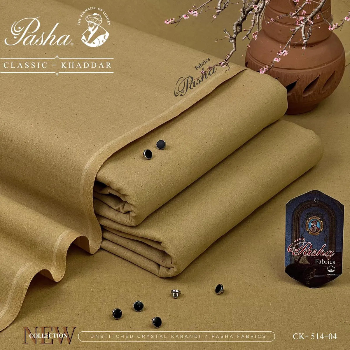 Pasha Classic Khaddar | Classic Khaddar & VIP Wasaya | Shade CK-514-04