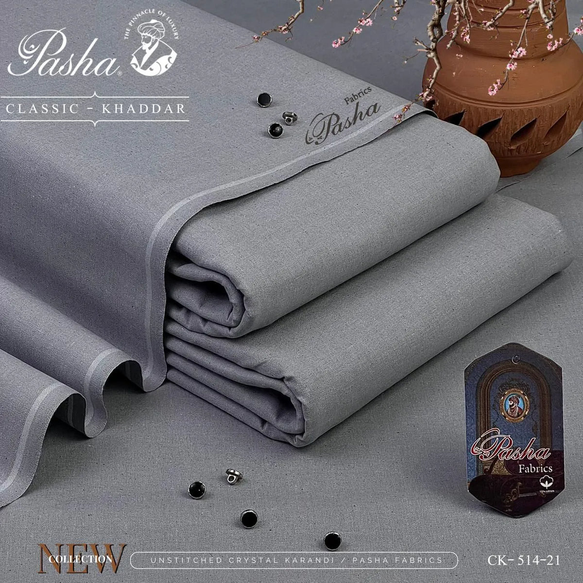 Pasha Classic Khaddar | Classic Khaddar & VIP Wasaya | Shade CK-514-21