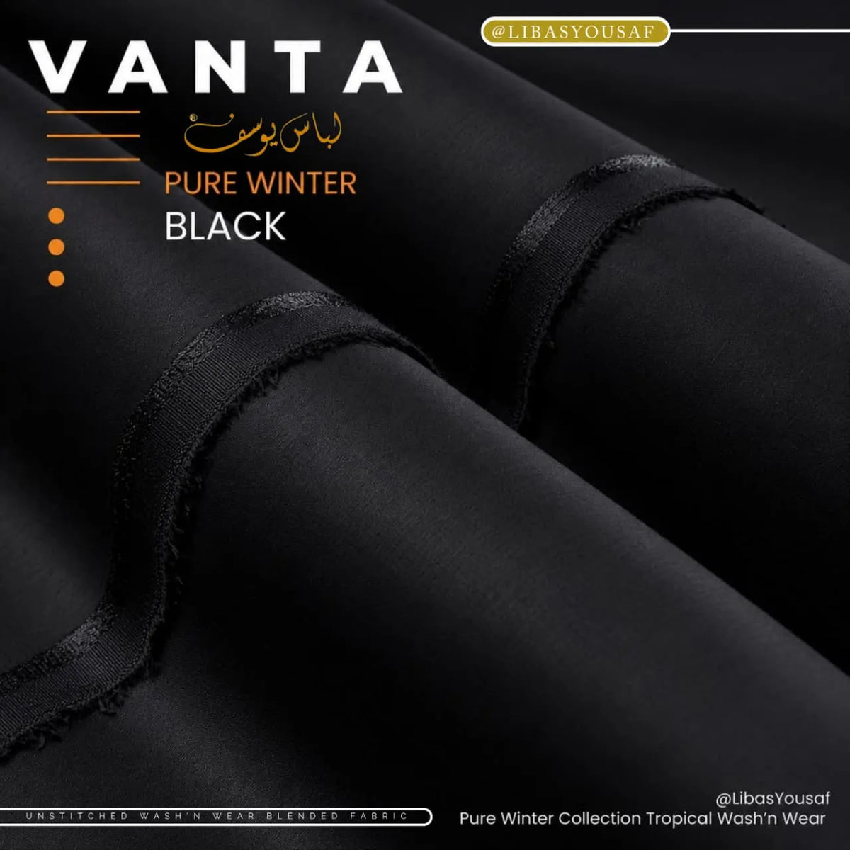 Vanta-Black Winter | Crafted by Libas e Yousaf | Tropical Wash & Wear