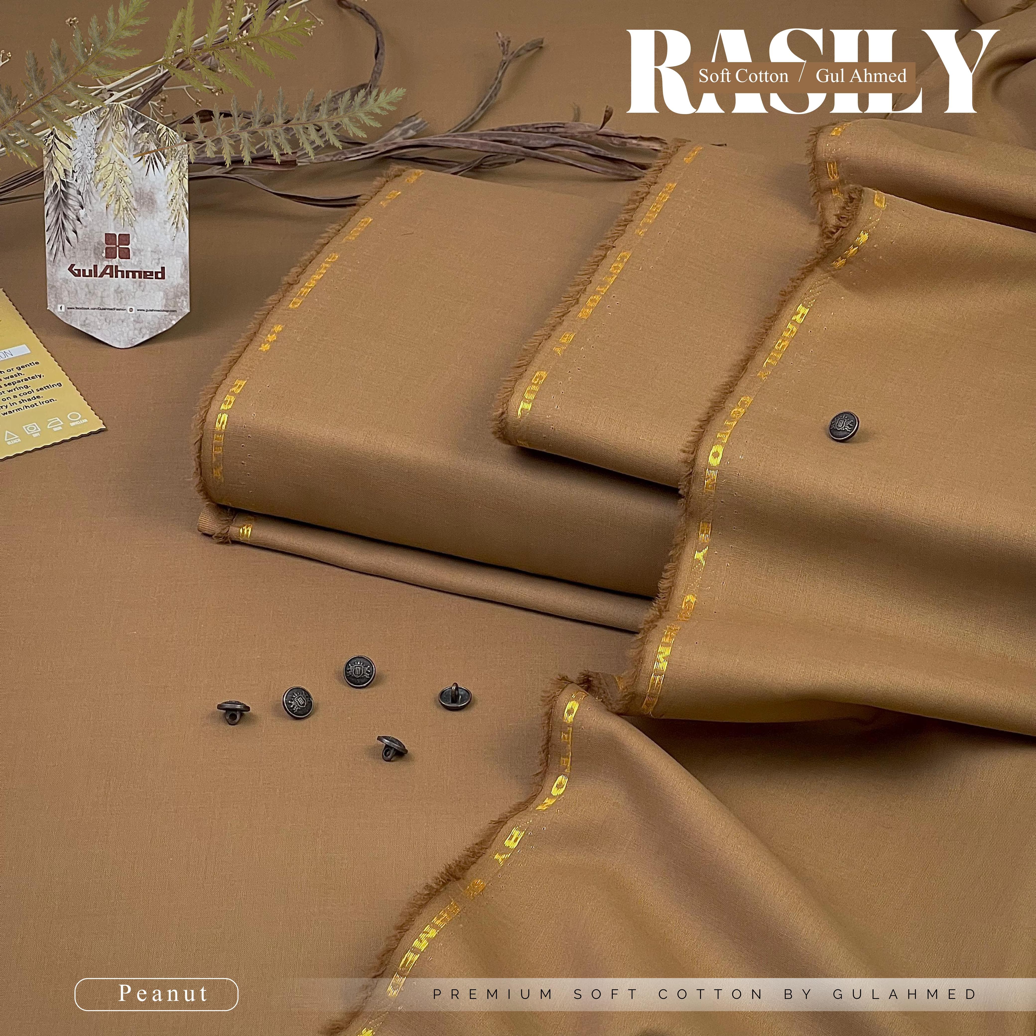 RASILY GUL AHMAD Soft CottonUnstitched(Peanut)