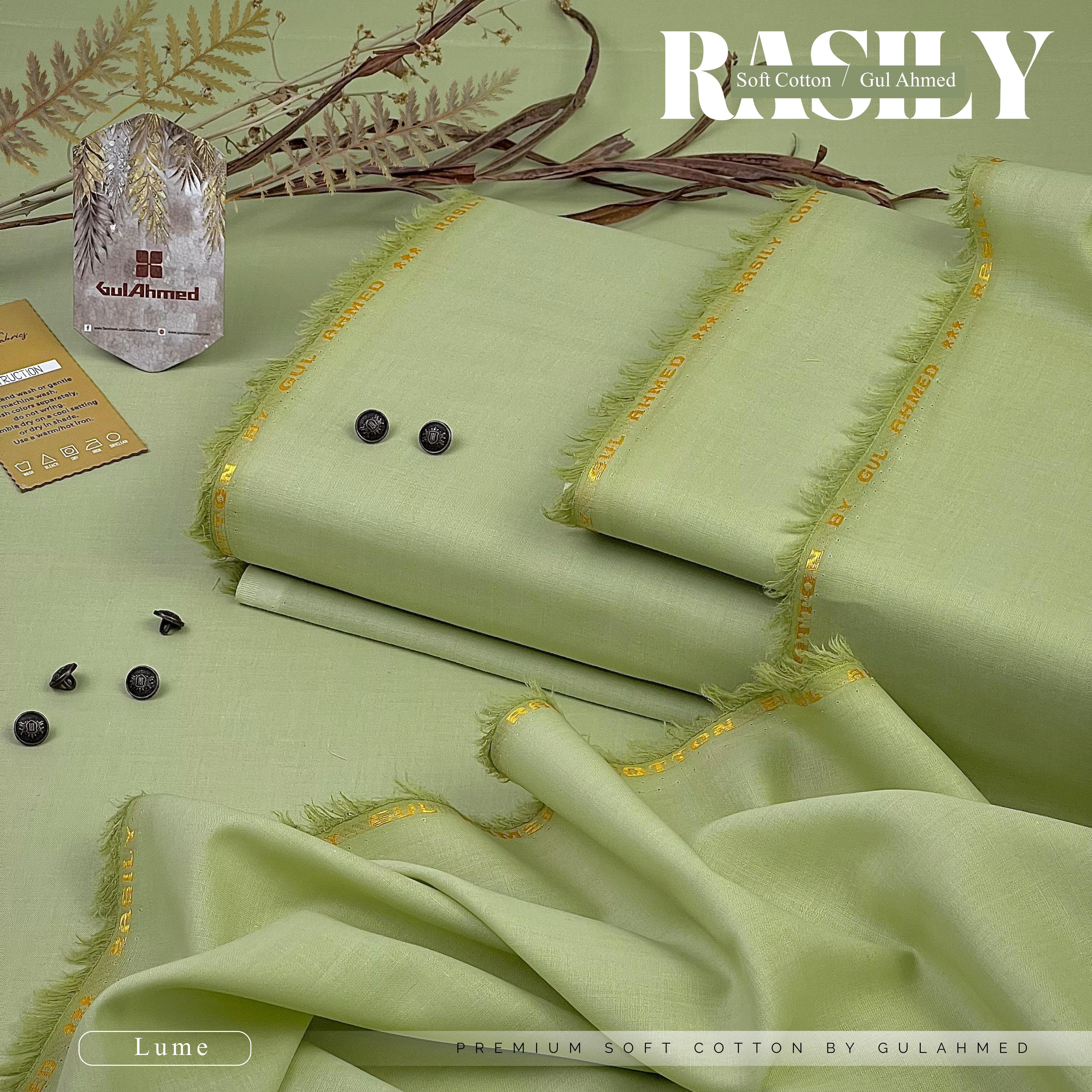 RASILY GUL AHMAD Soft CottonUnstitched(Lume)