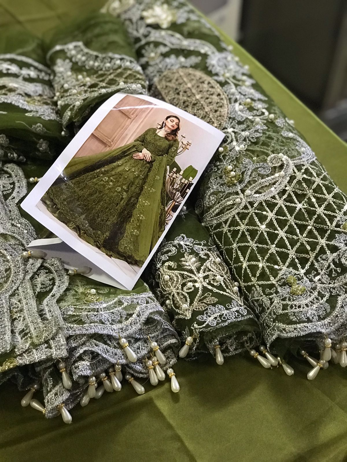 MARIA B bridal maxi long frock