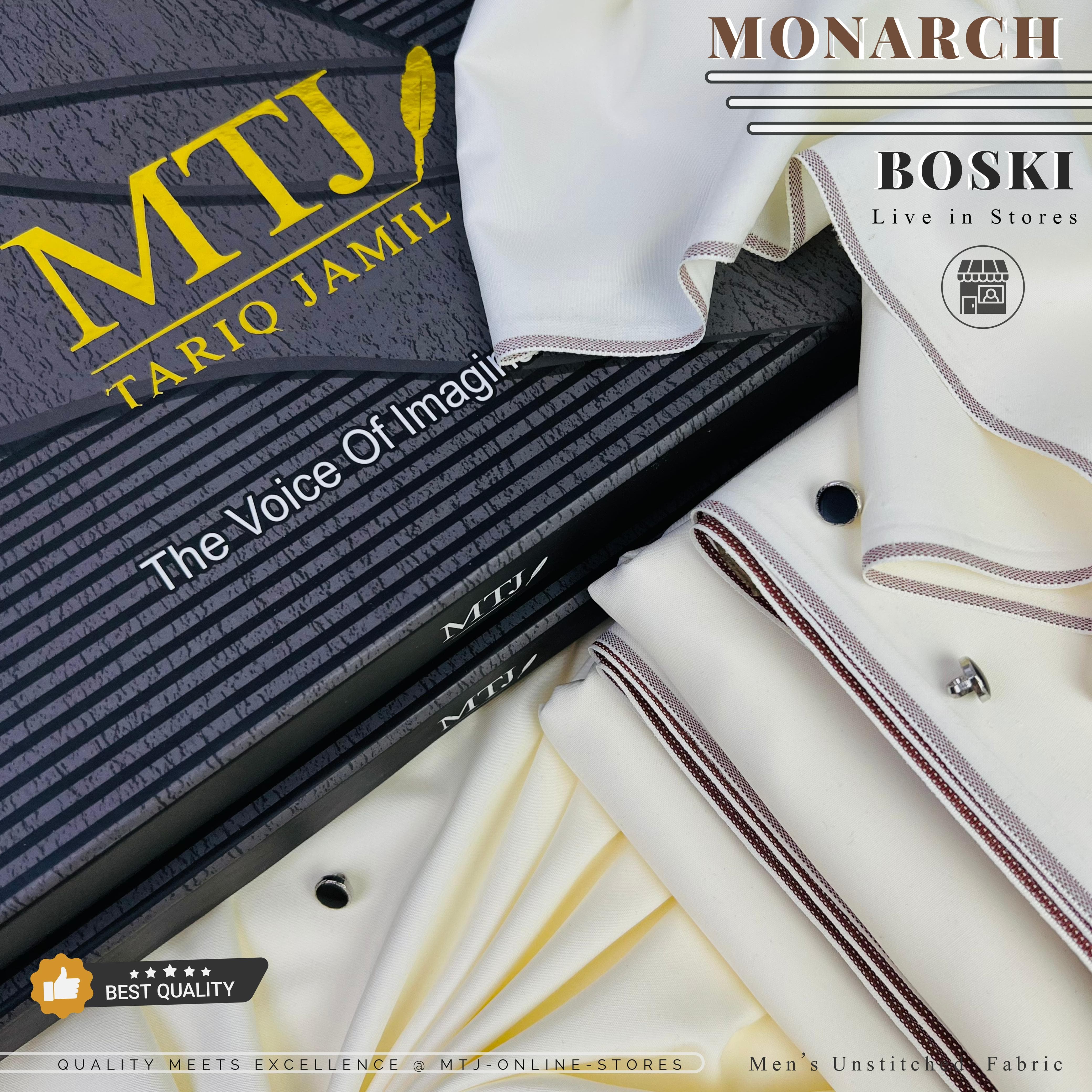 ✅ 🇲 🇹 🇯 Monarch Boski
---------------------------------------
🅝🅔🅦 - 🅐🅡🅡🅘🅥🅐🅛 BOSKI ⏐ RICH CAREEM ( Unstitched ) Suit