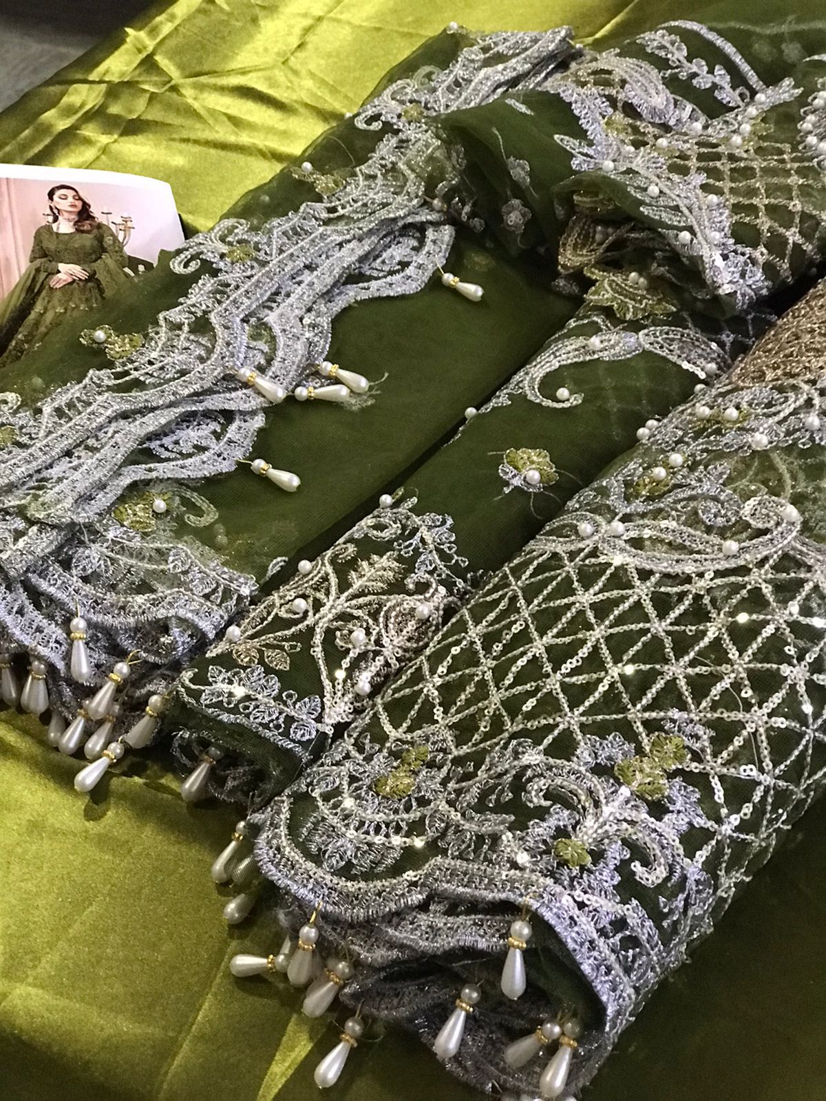 MARIA B bridal maxi long frock