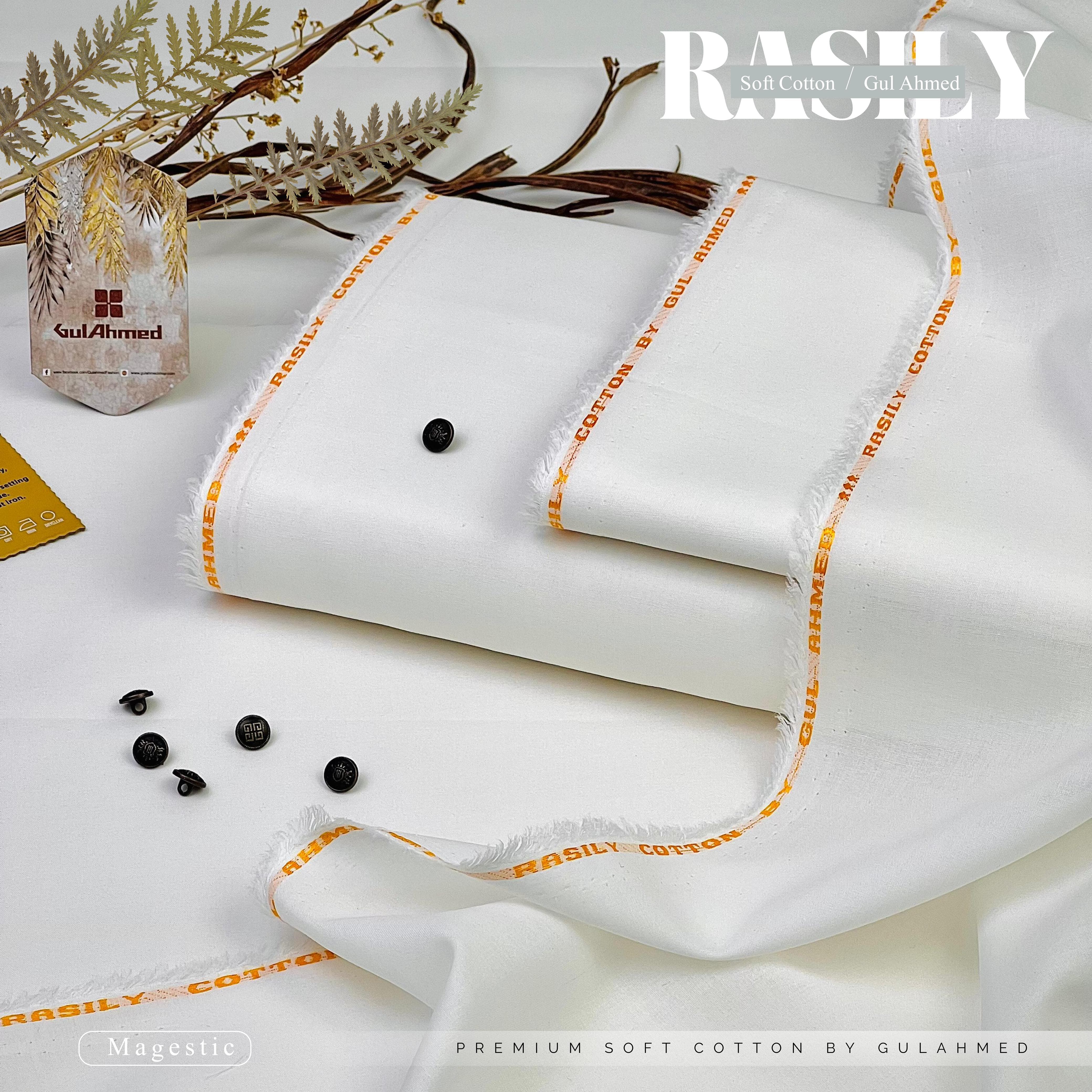 RASILY GUL AHMAD Soft CottonUnstitched(Majestic)