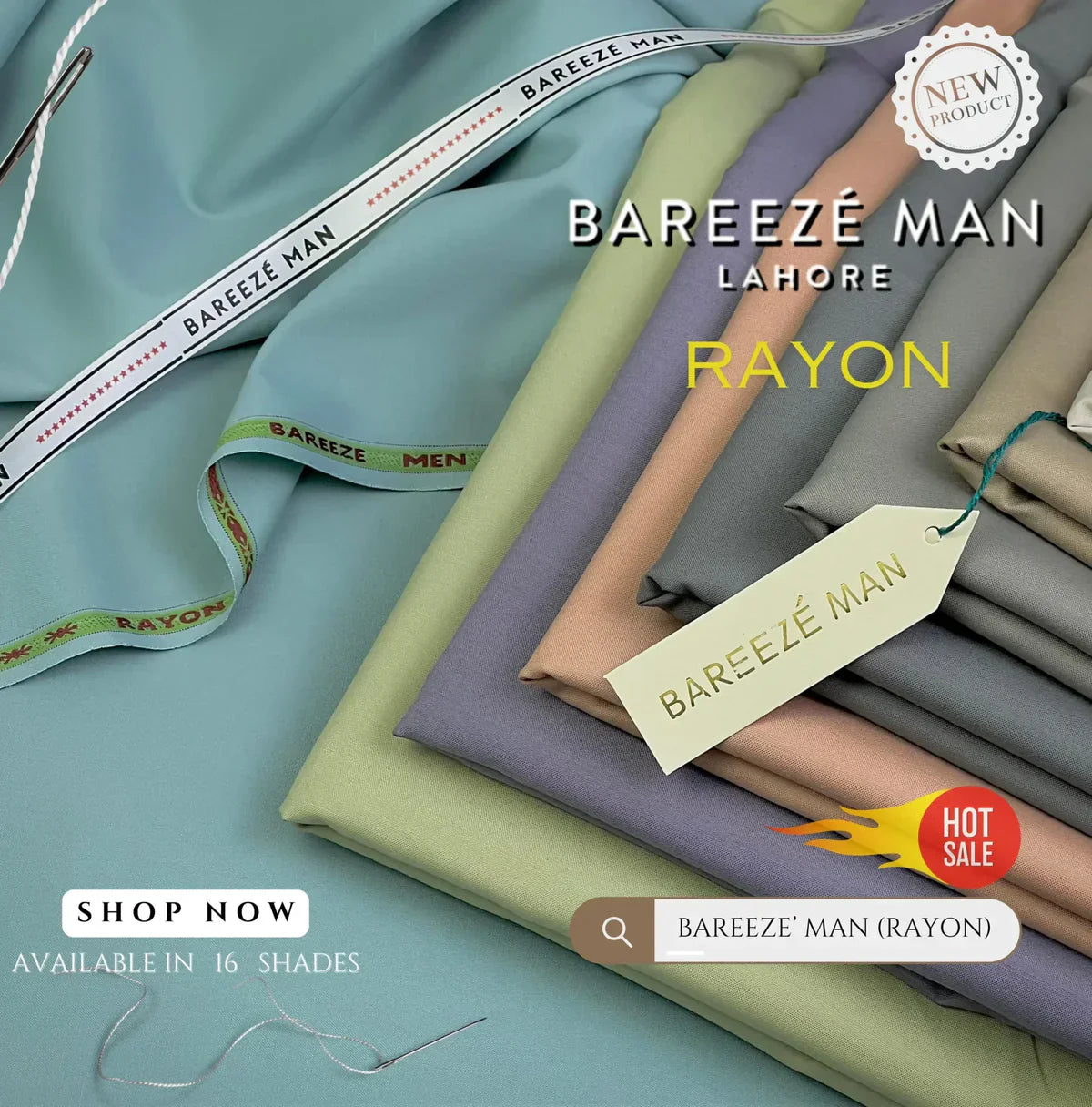 Bareeze Rayon Wash n Wear