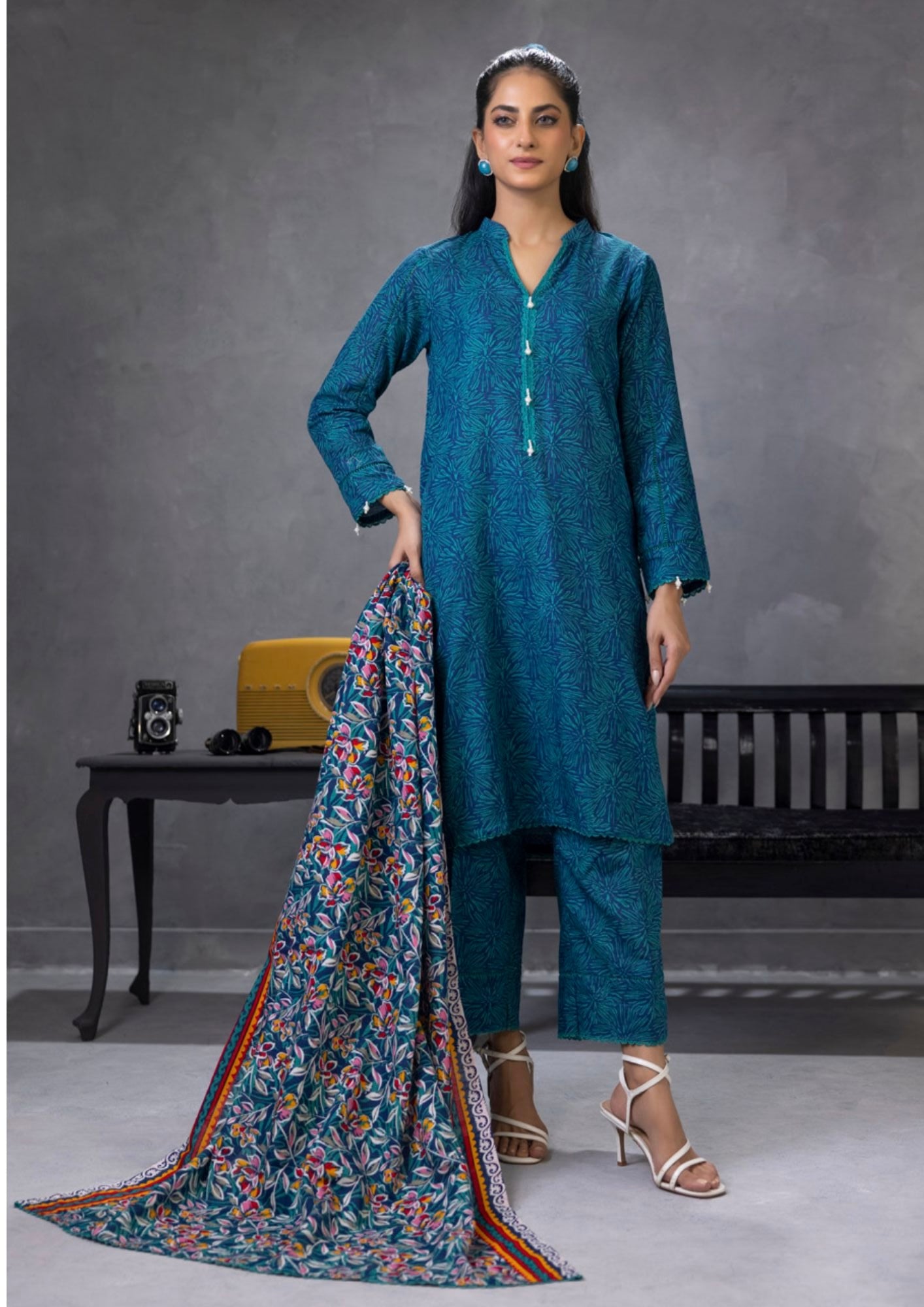 Identic By Regalia - Khaddar Digital Printed Unstitched - 3- Piece – Volume-24