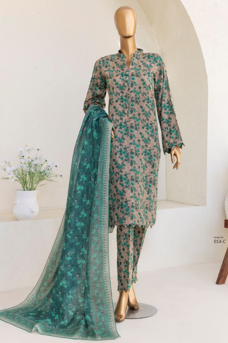 SAFINA ⏐ KHADDAR ⏐DIGITAL PRINTED⏐ UNSTITCHED ⏐ 3 PC ⏐ VOL 04 ⏐ 12