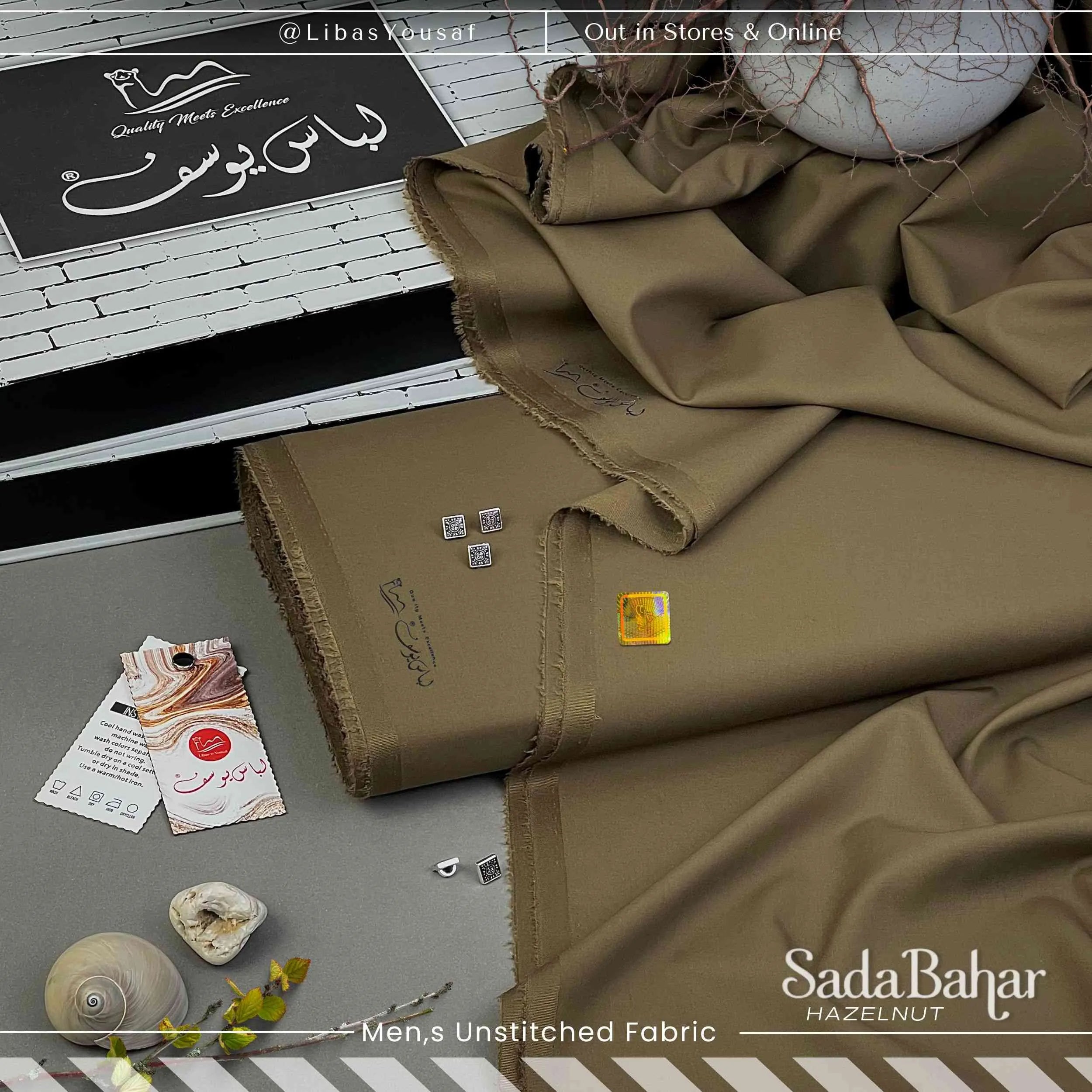 SADA BAHAR | Crafted by Libas e Yousaf | Wash & Wear | Four Season | Hazelunt