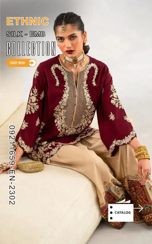 ETHNIC ⏐ 09211659-EN-2302 ⏐ SILK ⏐ EMBROIDERED