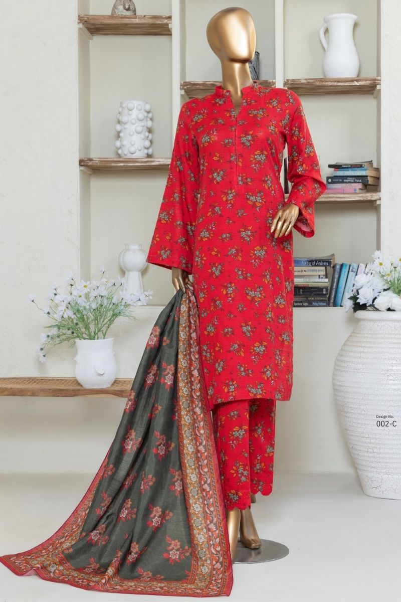 SAFINA ⏐ KHADDAR ⏐DIGITAL PRINTED⏐ UNSTITCHED ⏐ 3 PC ⏐ VOL 03 ⏐ 03