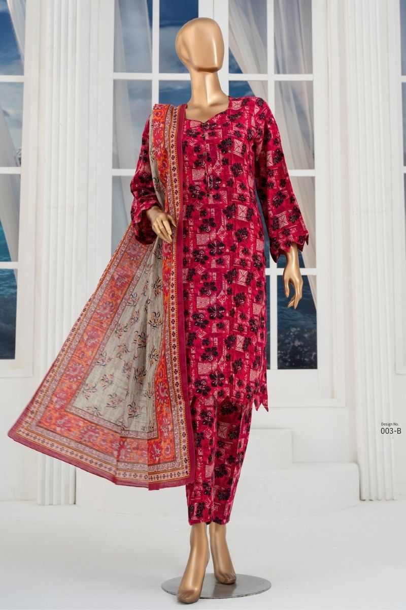 SAFINA ⏐ KHADDAR ⏐DIGITAL PRINTED⏐ UNSTITCHED ⏐ 3 PC ⏐ VOL 03 ⏐ 05