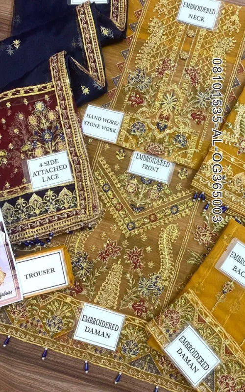 ADAN LIBAS ⏐ 08101535-AL-OG365003 ⏐ ORGANZA ⏐ EMBROIDERED