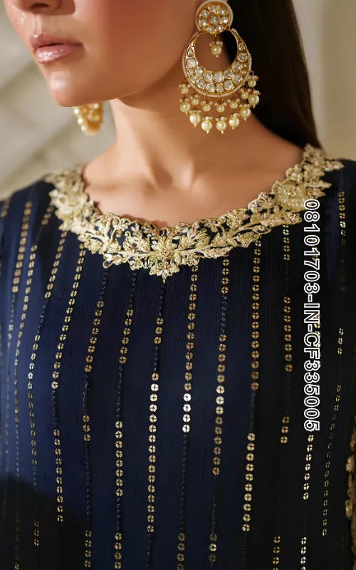 IZNIK ⏐ 08101703-IN-CF335005 ⏐ CHIFFON ⏐ EMBROIDERED