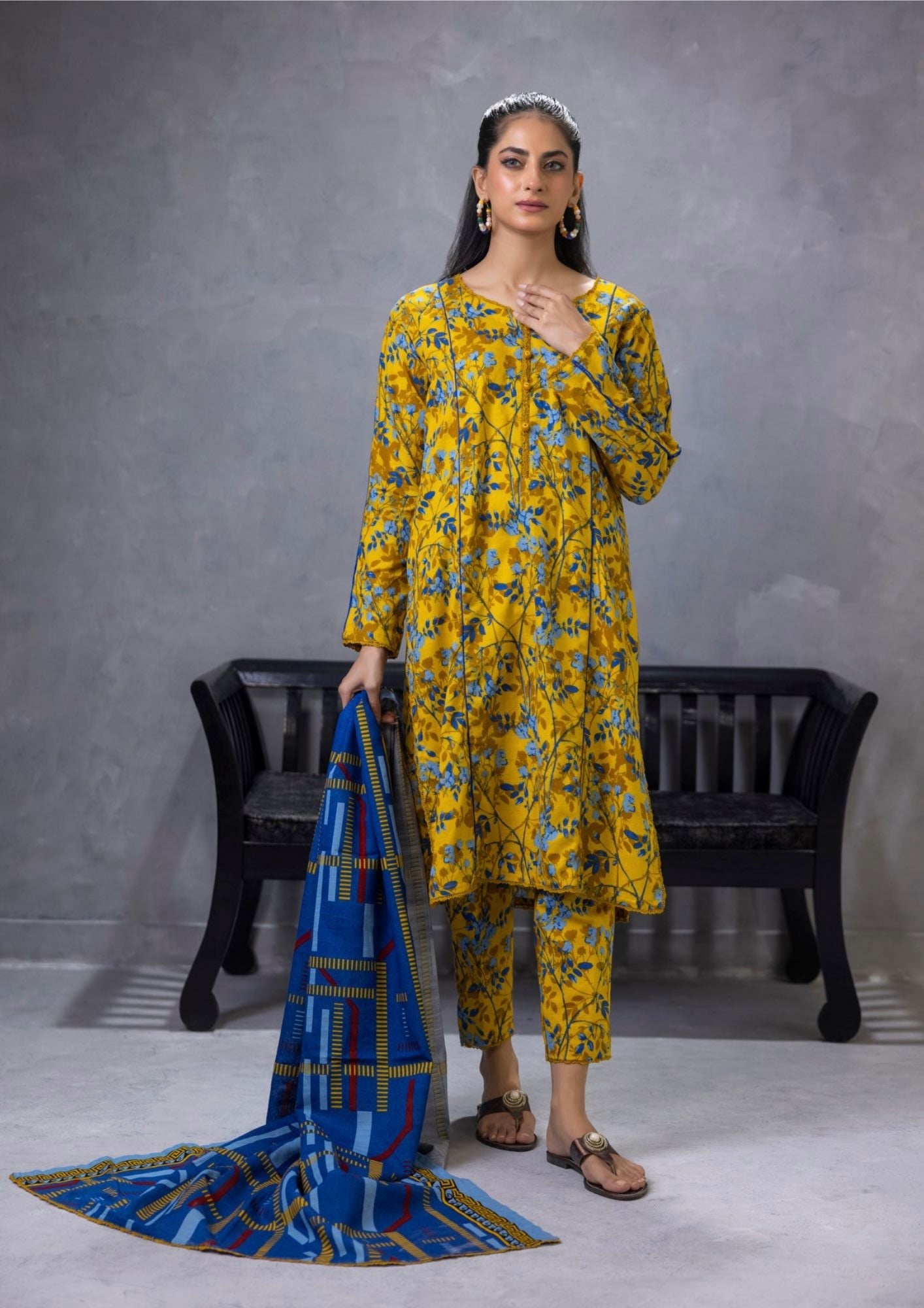 Identic By Regalia - Khaddar Digital Printed Unstitched - 3- Piece – Volume-24