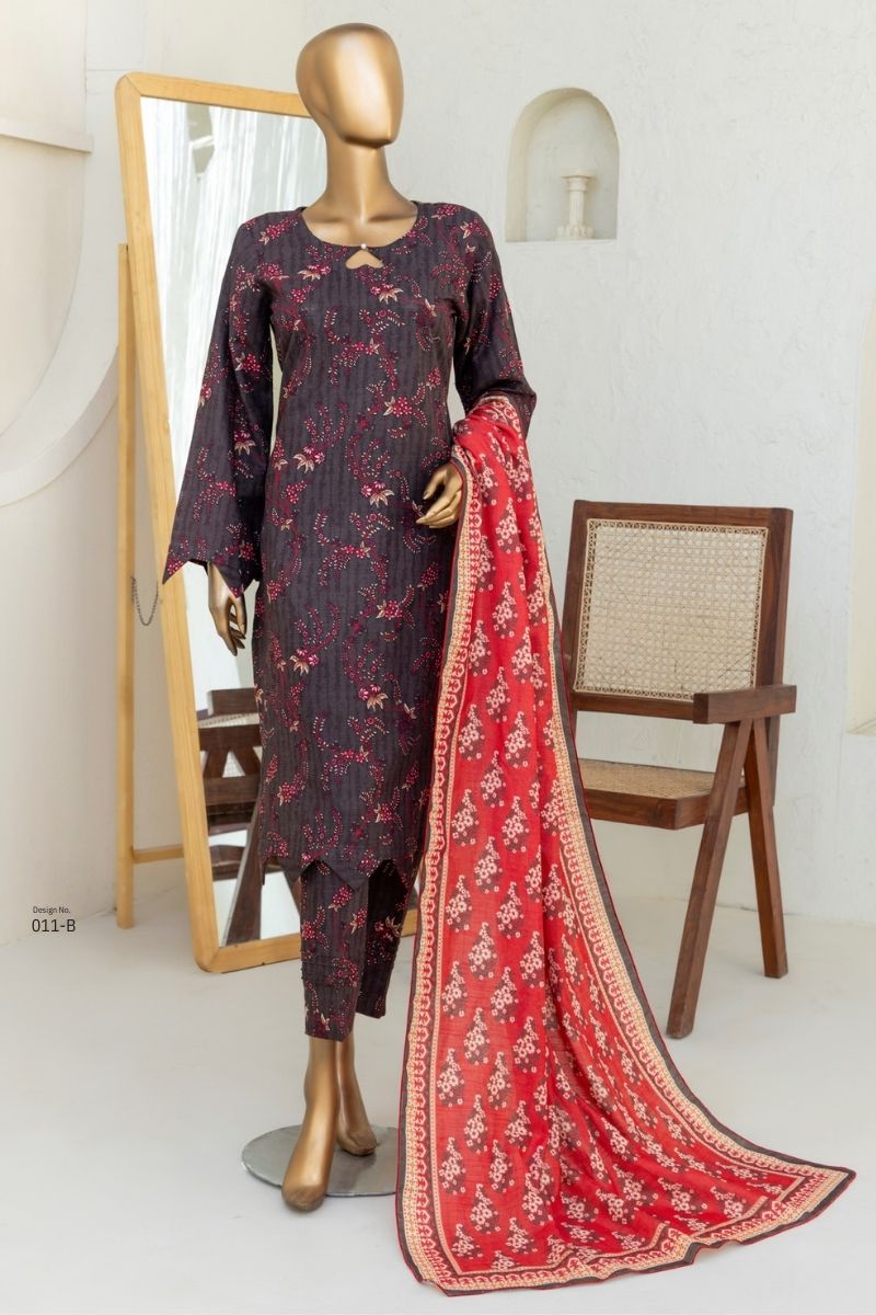 SAFINA ⏐ KHADDAR ⏐DIGITAL PRINTED⏐ UNSTITCHED ⏐ 3 PC ⏐ VOL 04 ⏐ 05