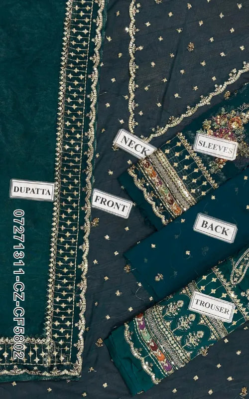 CHARIZMA ⏐ 07271311-CZ-CF5802 ⏐ CHIFFON ⏐ EMBROIDERED