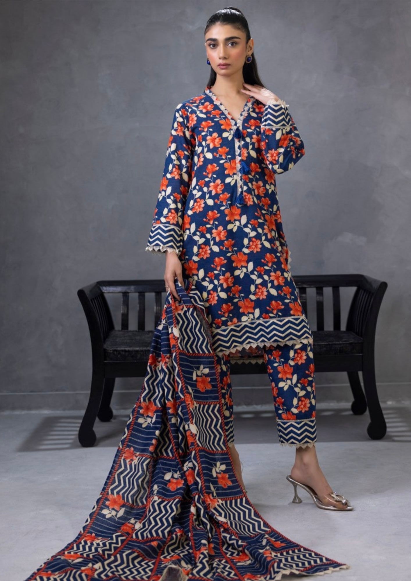 Identic By Regalia - Khaddar Digital Printed Unstitched - 3- Piece – Volume-24