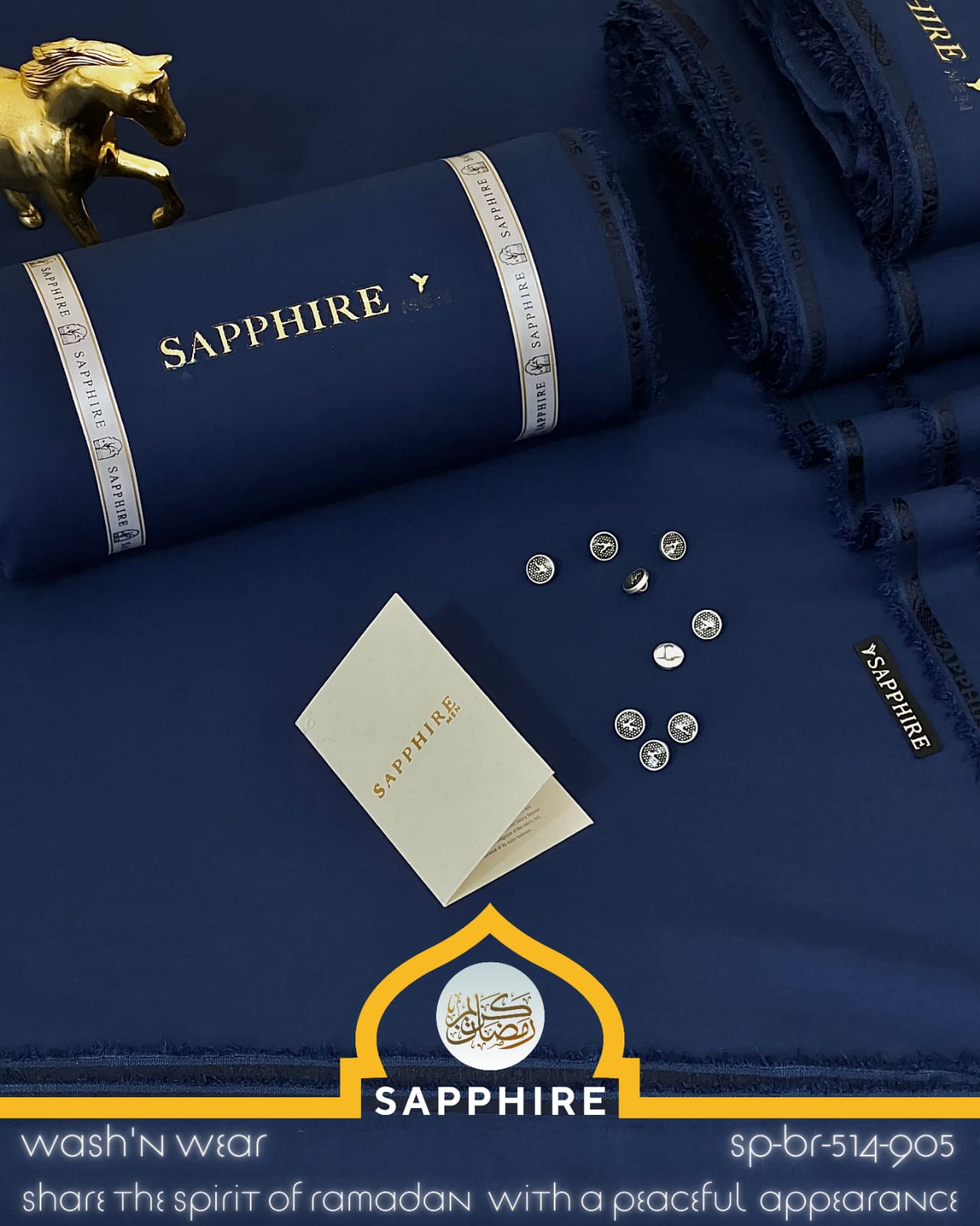 SAPPHIRE ( 514-905- Kyrgyzstan - ) Unstitched Wash & Wear