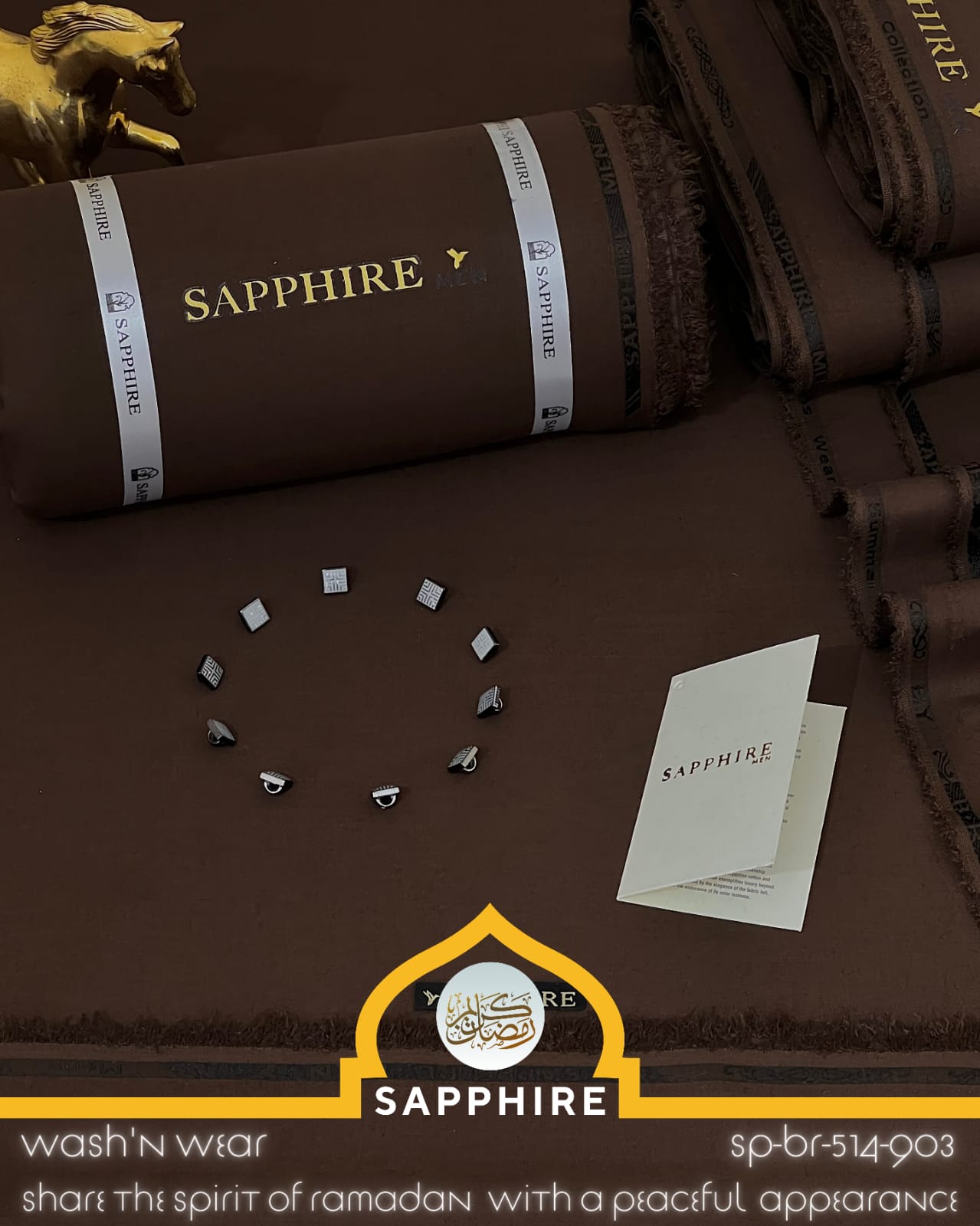 SAPPHIRE ( 514-903- Libya - ) Unstitched Wash & Wear