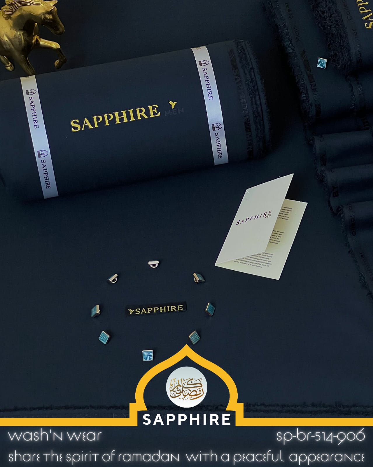 SAPPHIRE ( 514-906- Luxembourg - ) Unstitched Wash & Wear