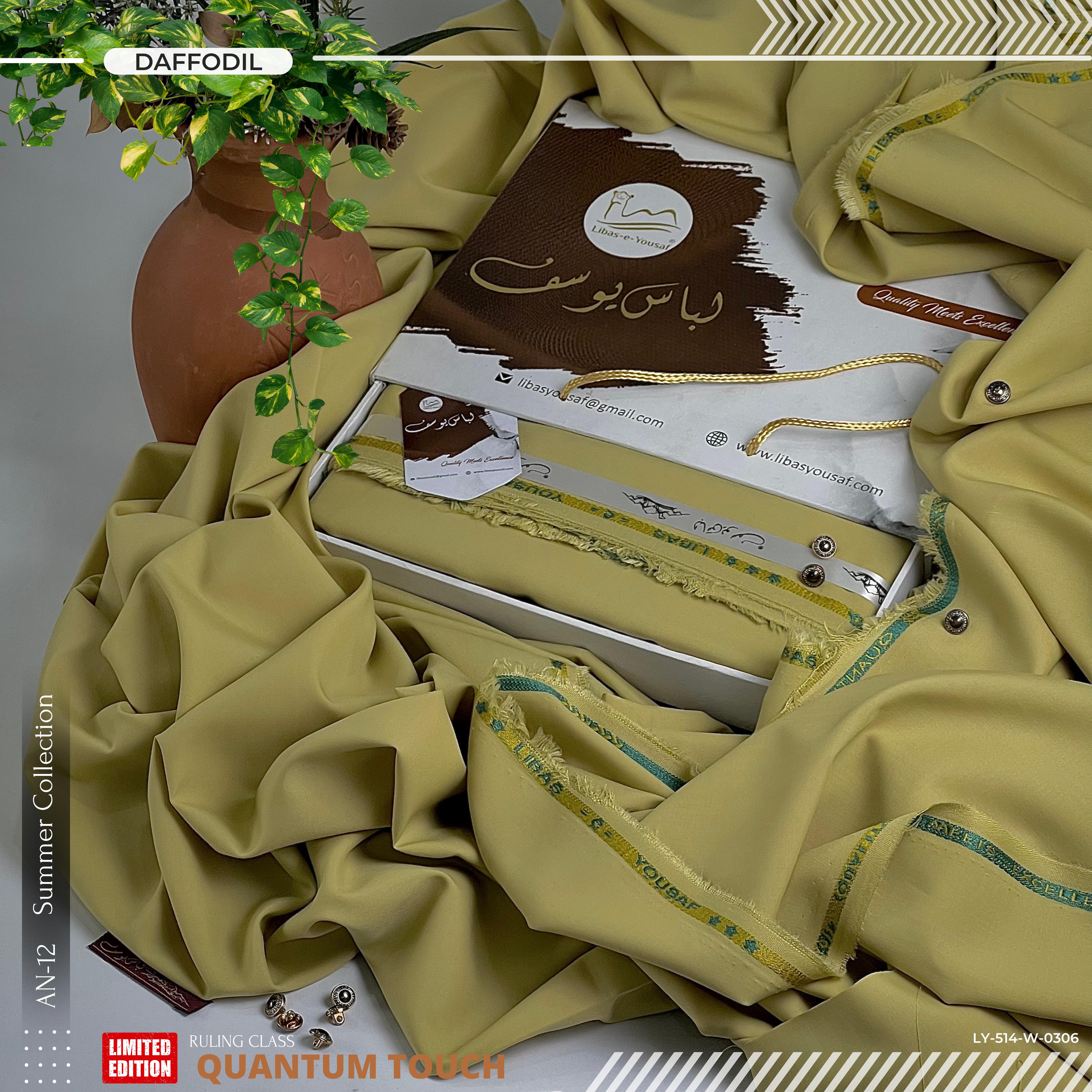 Quantum Touch  Wash & Wear  ( Unstitched ) ( DAFFODIL )